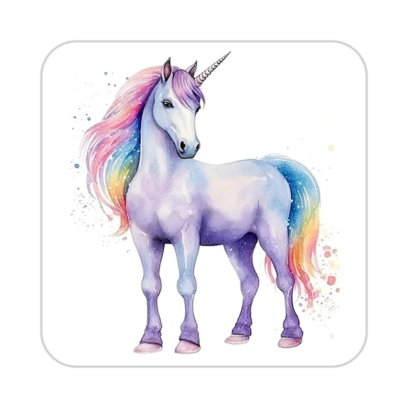 زیر لیوانی کاکتی طرح اسب تک شاخ و یونیکورن مدل mp30983