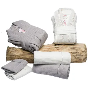 سرویس حوله پالتویی 12 تکه هیرو طرح بونیتو مدل ست عروس و داماد