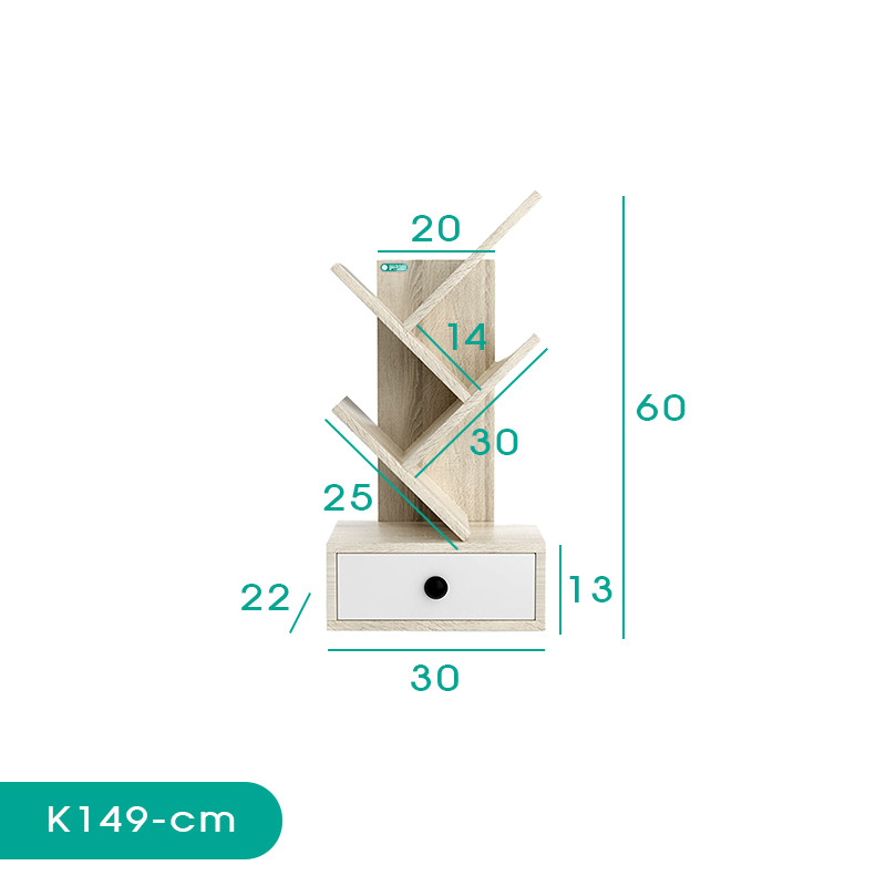 کتابخانه اسمردیس مدل K149 - MDF
