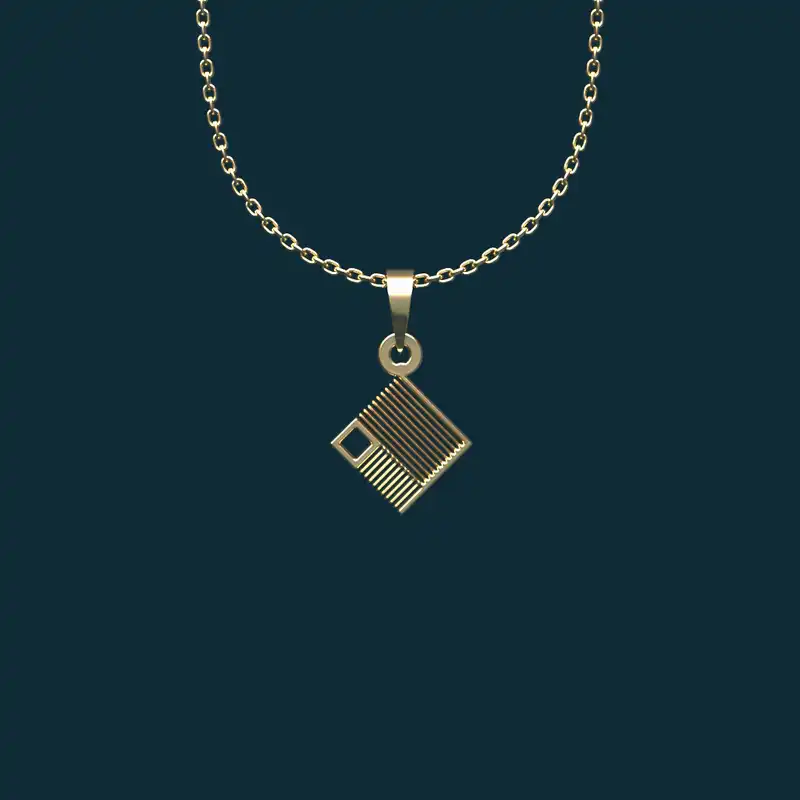 گردنبند طلا 18 عیار زنانه مدوپد مدل هندسی کد BB2-1-1250