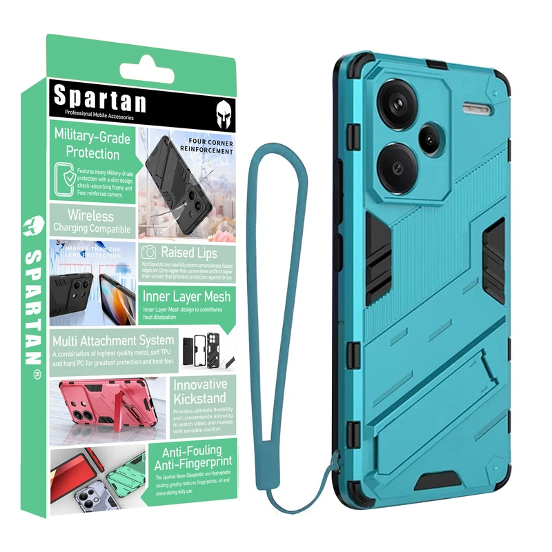کاور اسپارتان مدل Bibercas Strap مناسب برای گوشی موبایل شیائومی Redmi Note 13 Pro Plus به همراه بندآویز