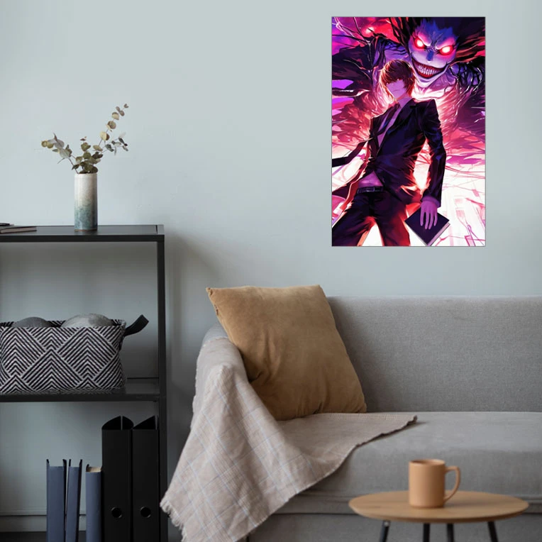 پوستر گوفی مدل لایت یاگامی و ریوک فرشته مرگ انیمه دفترچه مرگ طرح Light Yagami Death Note Anime Angel Kira کد RUKE41