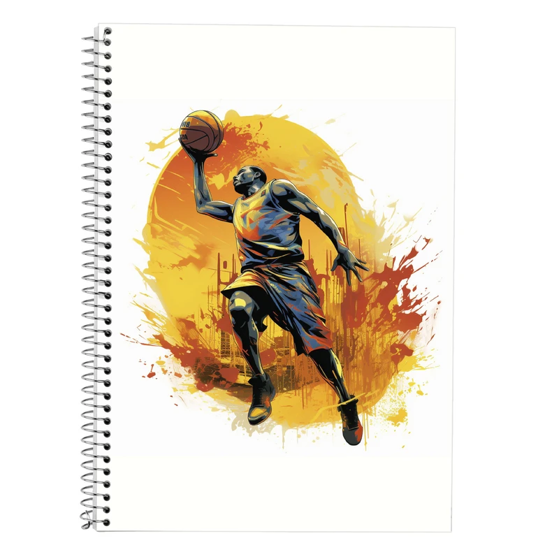 دفتر زبان 50 برگ مدوپد مدل دوخط طرح Slam Dunk کد DF2731