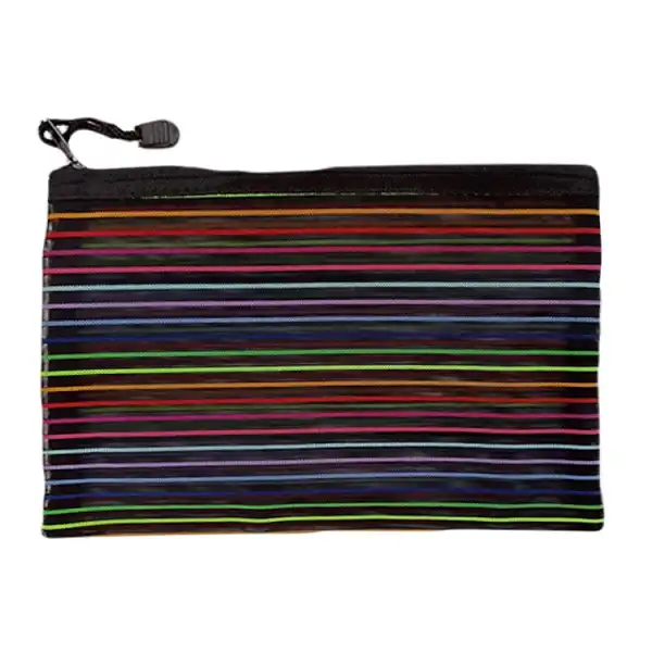 پوشه طرح راه راه مدل زیپ دار کد A4 214