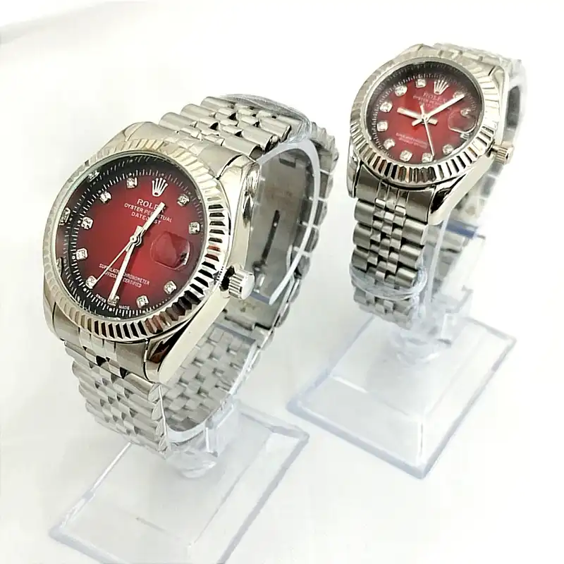 ست ساعت مچی عقربه ای زنانه و مردانه مدل دیت جاست