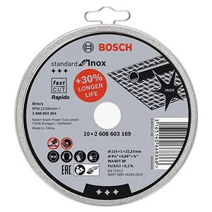 صفحه برش استیل بوش مدل stanfor In15 mm بسته 10 عددی