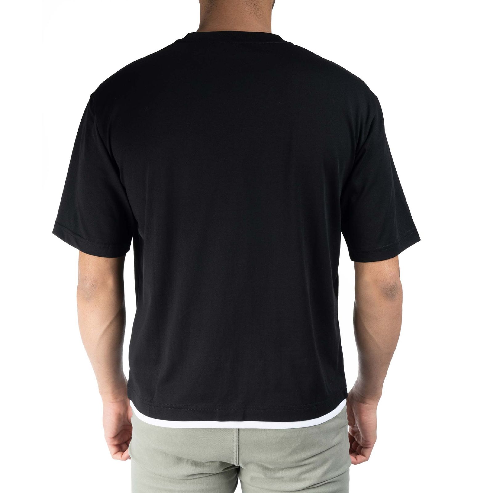 تی شرت آستین کوتاه مردانه جین وست مدل یقه گرد کد 1551308 رنگ مشکی -  - 2