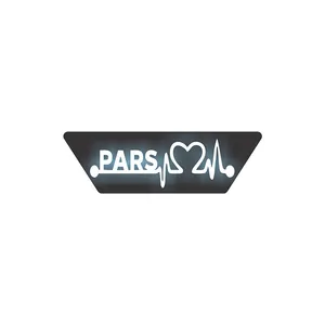 آرم شیشه عقب خودرو طرح ضربان قلب پارس مدل LED W چراغدار