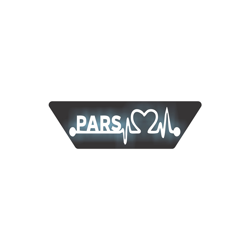 آرم شیشه عقب خودرو طرح ضربان قلب پارس مدل LED W چراغدار