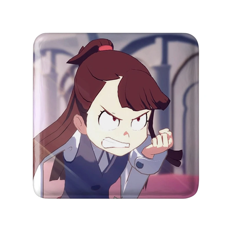 مگنت خندالو طرح اکو انیمه جادوگران کوچک Little Witch Academia  مدل مربعی کد 22911