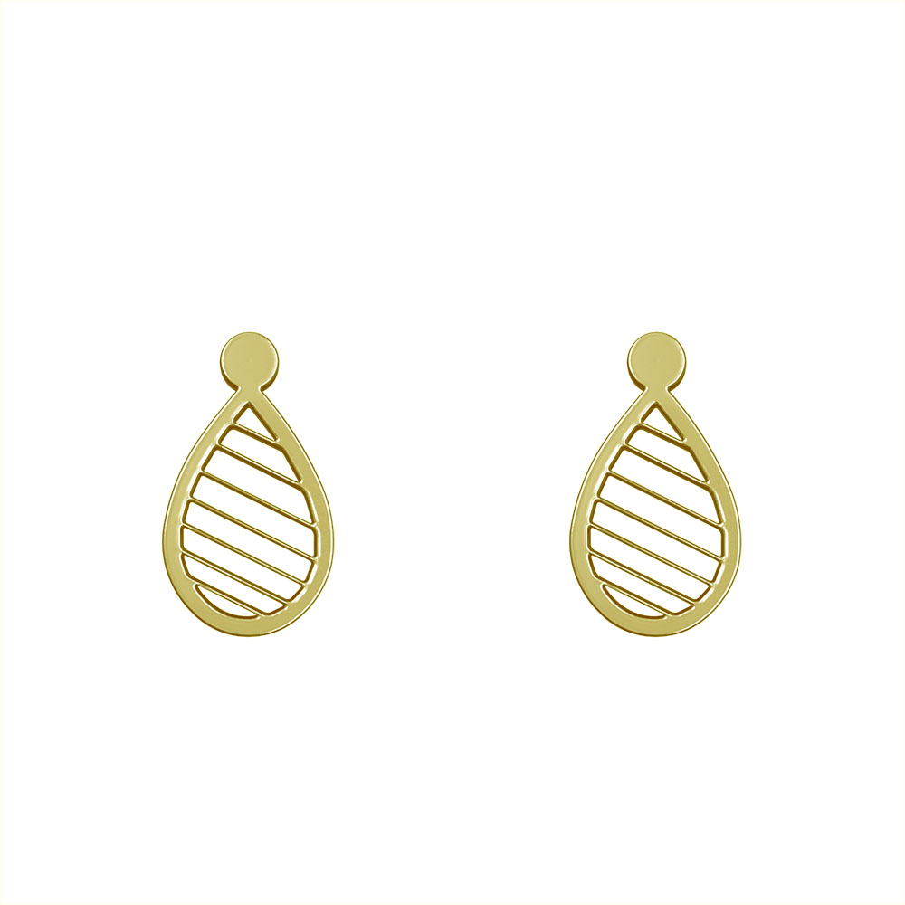 گوشواره طلا 18 عیار زنانه مدوپد مدل اشک کد GA1-10472