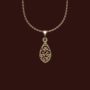 گردنبند طلا 18 عیار زنانه مدوپد مدل هندسی کد X2-1-1108