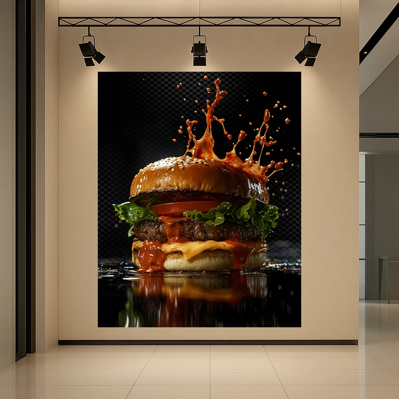 پوستر طرح همبرگر مدل طعم انفجار کد AR3059620