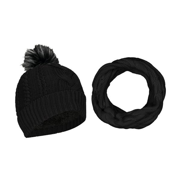 ست کلاه و شال گردن بافتنی زنانه مون‌سا مدل 163330599