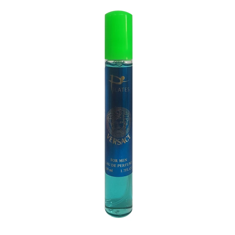 عطر جیبی مردانه پیلاتس مدل ورساچه با رایحه گرم و چوبی حجم 30 میلی‌لیتر