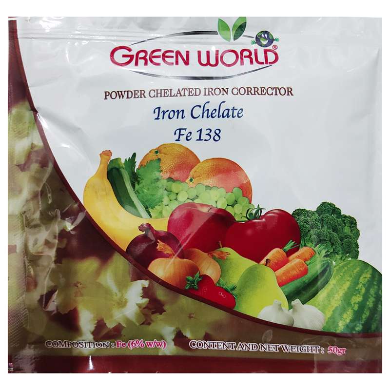 کود کلات آهن گرین ورد مدل p50 مناسب گیاهان و درختان میوه دار وزن 50گرم کود کلات آهن گرین ورد مدل p50 مناسب گیاهان و درختان میوه دار وزن 50گرم