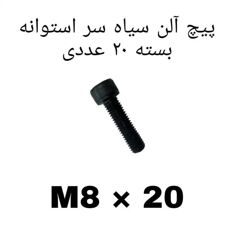 پیچ آلن مدل M8-20 کد 2199 بسته 20 عددی