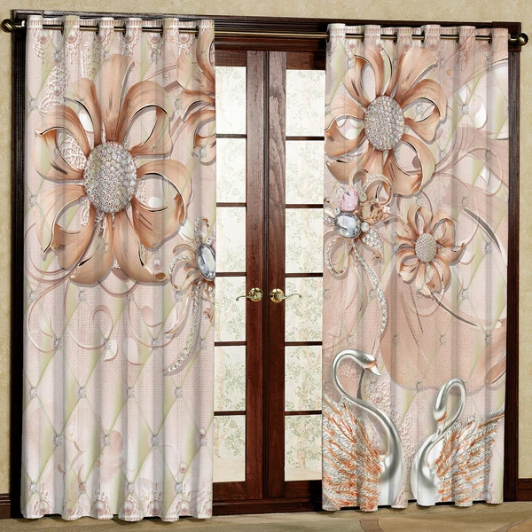 پرده مدل مخمل پانچی کد 6503 سایز 280x140 سانتی متر