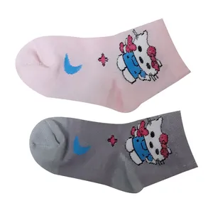 جوراب ساق کوتاه دخترانه کد 775 مجموعه 2 عددی