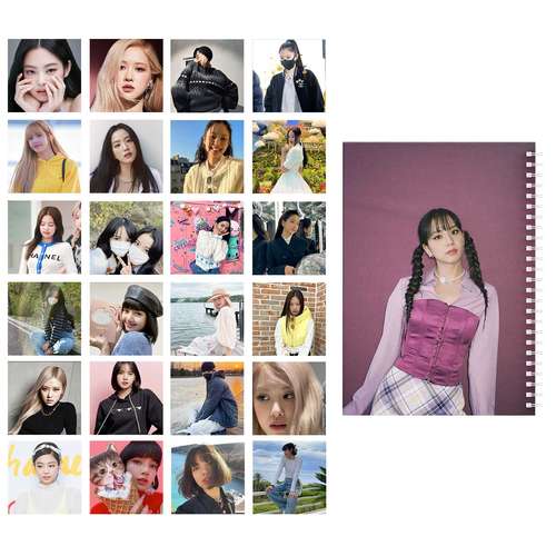 دفتر مشق باژیکان مدل بلک پینک کد 20211329 به همراه فتوکارت مجموعه 24 عددی