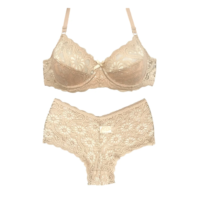 ست شورت و سوتین زنانه بی یو تی مدل دانتل آستر نخی فنردار کد 820