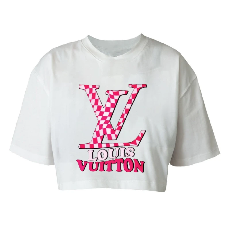 کراپ‌تاپ آستین کوتاه زنانه مدل K47 طرح LY