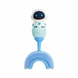 مسواک‌ کودک مدل سیلیکونی چرخشی طرح آدم فضایی