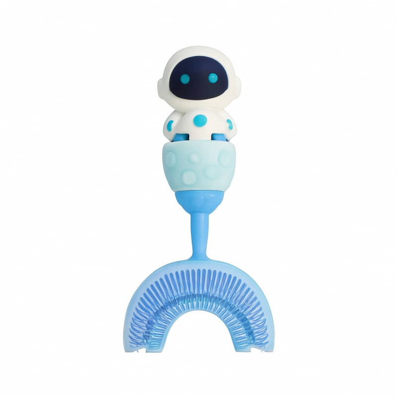 مسواک کودک مدل سیلیکونی چرخشی طرح آدم فضایی