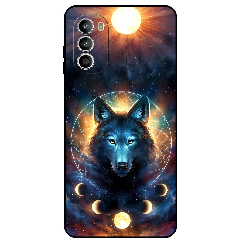 کاور مگافون طرح گرگ و ماه مدل 8006 مناسب برای گوشی موبایل موتورولا Moto G52