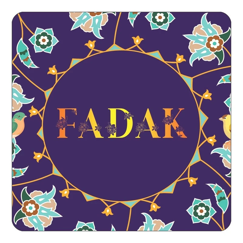 مگنت کاکتی طرح اسم فدک fadak مدل گل و بلبل کد mg13005