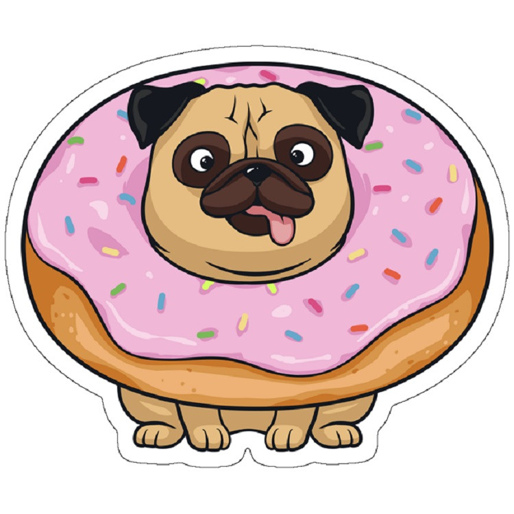 استیکر لپ تاپ مدل Poggy The Doughnut