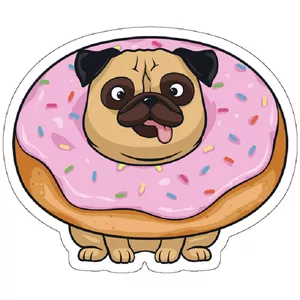 استیکر لپ تاپ مدل Poggy The Doughnut