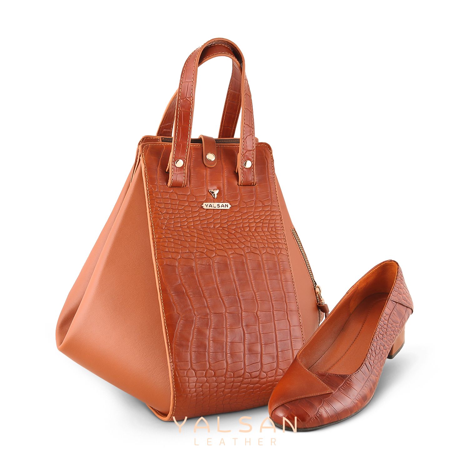 ست کیف و کفش پاشنهدار زنانه چرم یلسان مدل لیان کد AYSU-GC-906-asl - - 11