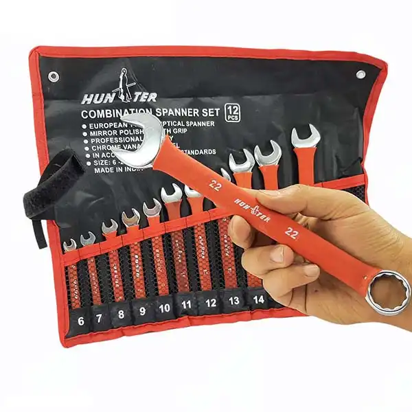 آچار یکسر تخت یکسر رینگی هانتر مجموعه 12عددی