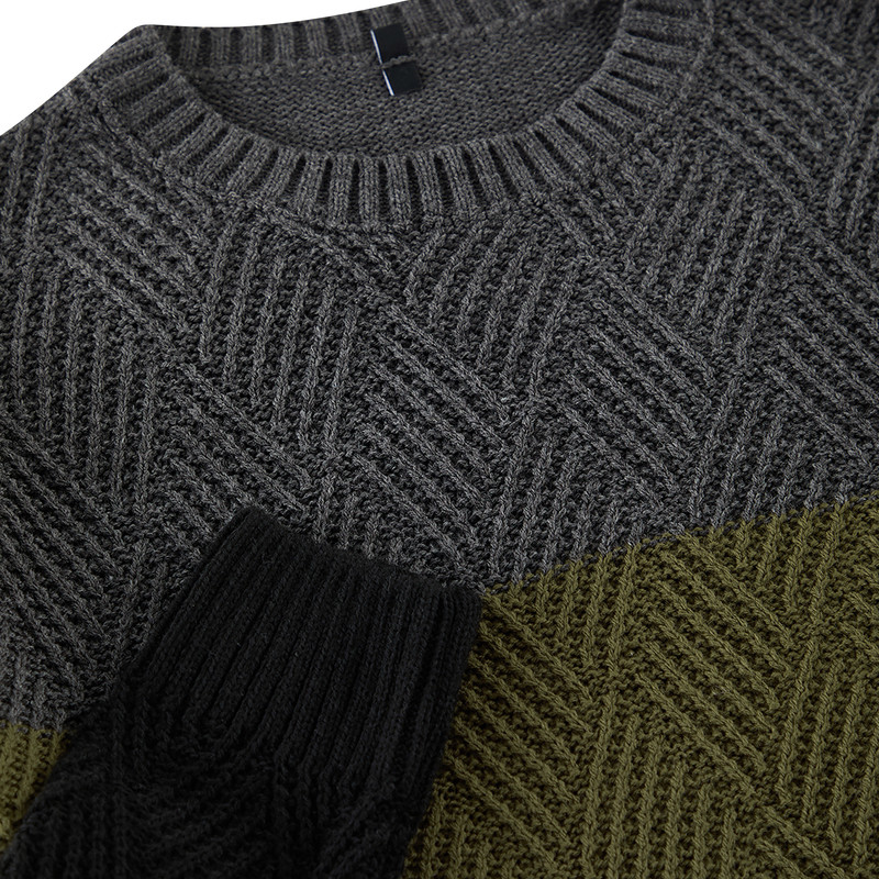 پلیور یقه گرد مردانه مدل 31293358 طرح ترندیول