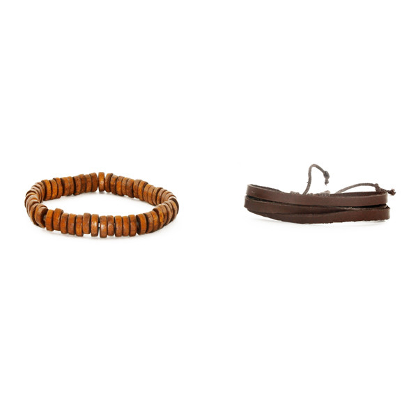 دستبند مردانه مدل gray005 مجموعه دو عددی