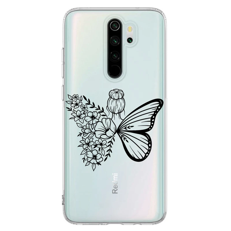 کاور مگافون طرح دختر پروانه ای مدل C53-B مناسب برای گوشی موبایل شیائومی Redmi Note 8 Pro