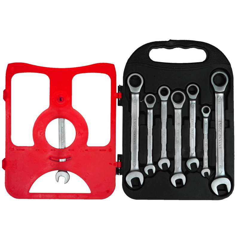 مجموعه 8 عددی آچار یک سر تخت یک سر جغجغه ای یوفی تولز مدل CR-V