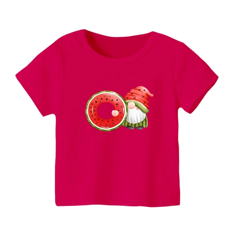 تی شرت آستین کوتاه بچگانه مدل بابانوئل و هندوانه یلدایی کد 2