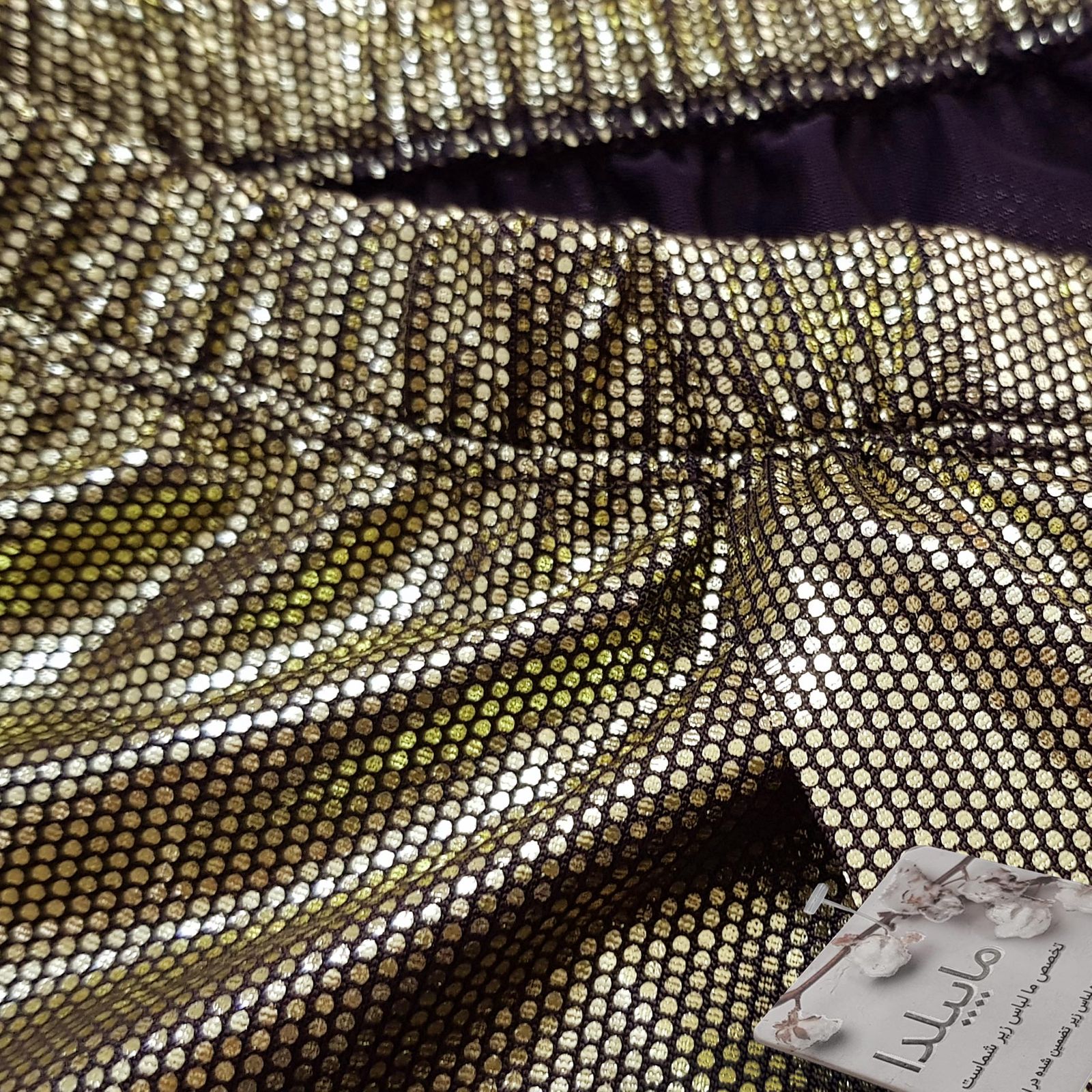 لباس خواب زنانه ماییلدا مدل زنجیر پوست ماری کد 3684-440-G رنگ طلایی -  - 9