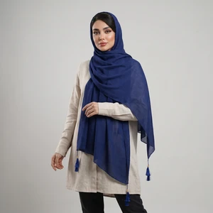 شال زنانه مدل شال وال اسلپ منگوله دار کد 739
