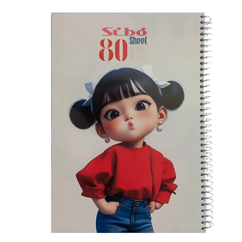 دفتر مشق 80 برگ سیبو مدل دختر خوش تیپ کد 105168