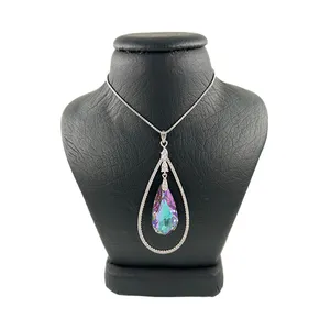 گردنبند نقره زنانه سواروسکی مدل جواهر خاص کد 300053