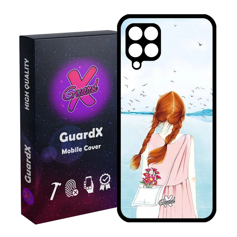 کاور گارد ایکس طرح دختر مدل Glass10213 مناسب برای گوشی موبایل سامسونگ Galaxy A12