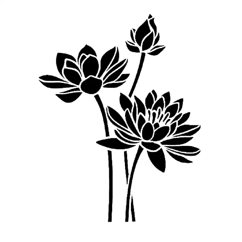 شابلون باتیس آرت طرح گل کد 015