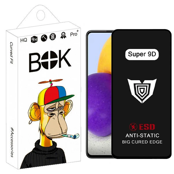 محافظ صفحه نمایش بوک مدل Super 9D Glavers مناسب برای گوشی موبایل سامسونگ Galaxy A72 / A71 5G / A74