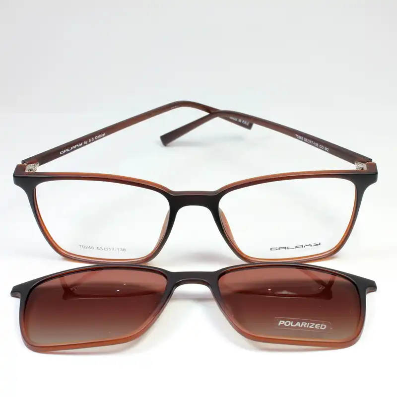 فریم عینک طبی گلکسی مدل 70246 به همراه کاور آفتابی