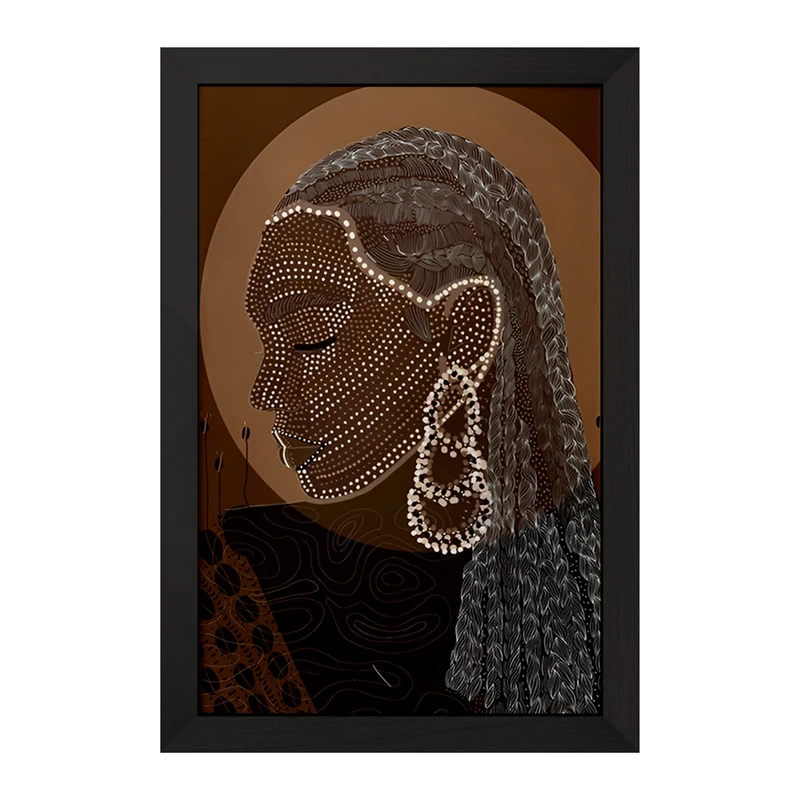 تابلو خندالو مدل زن آفریقایی کد F4797