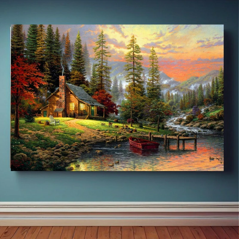 پوستر طرح چرم مخمل مدل طبیعت کد SDM1011