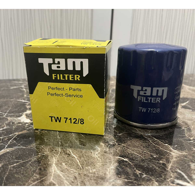 فیلتر روغن خودرو تام مدل TW 712/8 مناسب برای سمند / پژو پارس بسته دو عددی